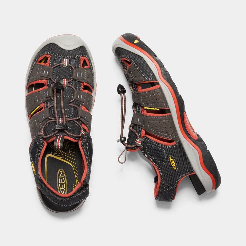 Keen Rialto II H2 - Erkek Trekking Sandalet - Kahverengi/Turuncu - Türkiye (123049PYN)